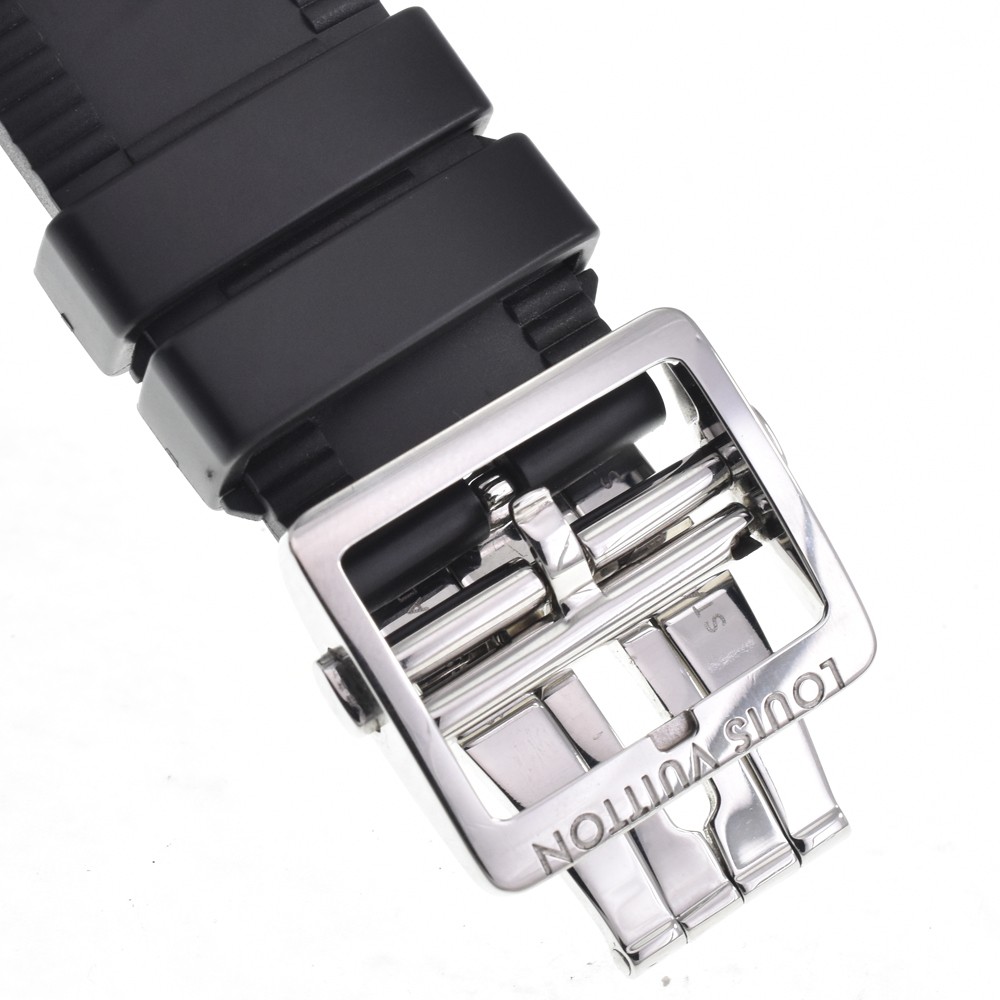 LOUIS VUITTON Tambour in black Q118F Analog&Digital Quartz Men’s Watch I#146813