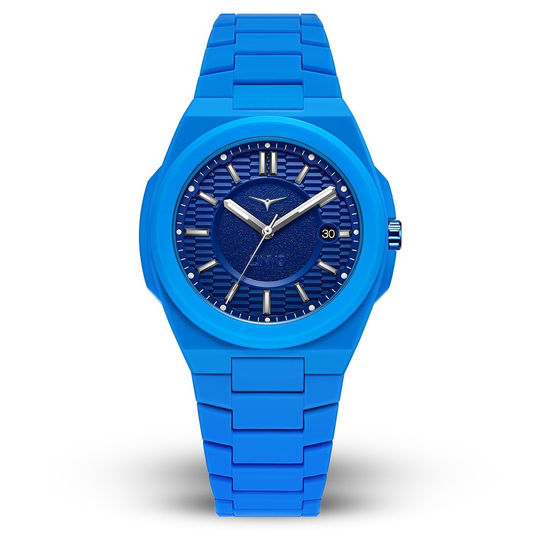 Zinvo Rival Aero Sonic Blue Quartz Date Polycarbonate Mineral Men’s Watch