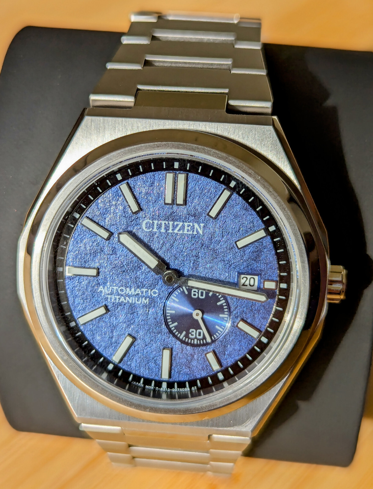 Citizen Zenshin Automatic Titanium Sapphire Blue Dial Men’s Watch NJ0180-80L