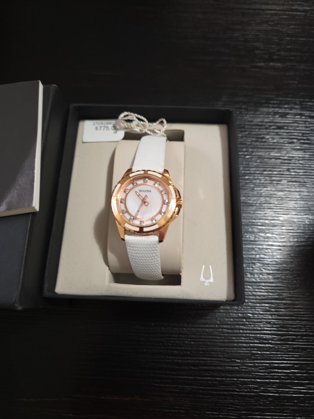 Bulova 98P119 Women’s White Mother of Pearl Watch