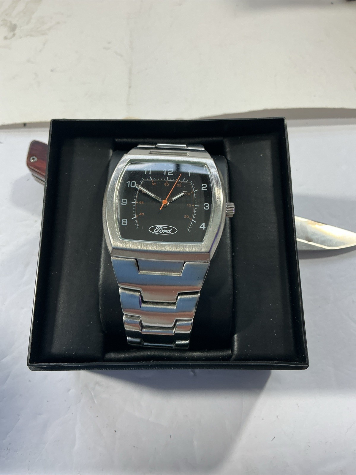 Ford Racing Official Branded Stainless Steel Men’s Watch w/ Box — Unworn