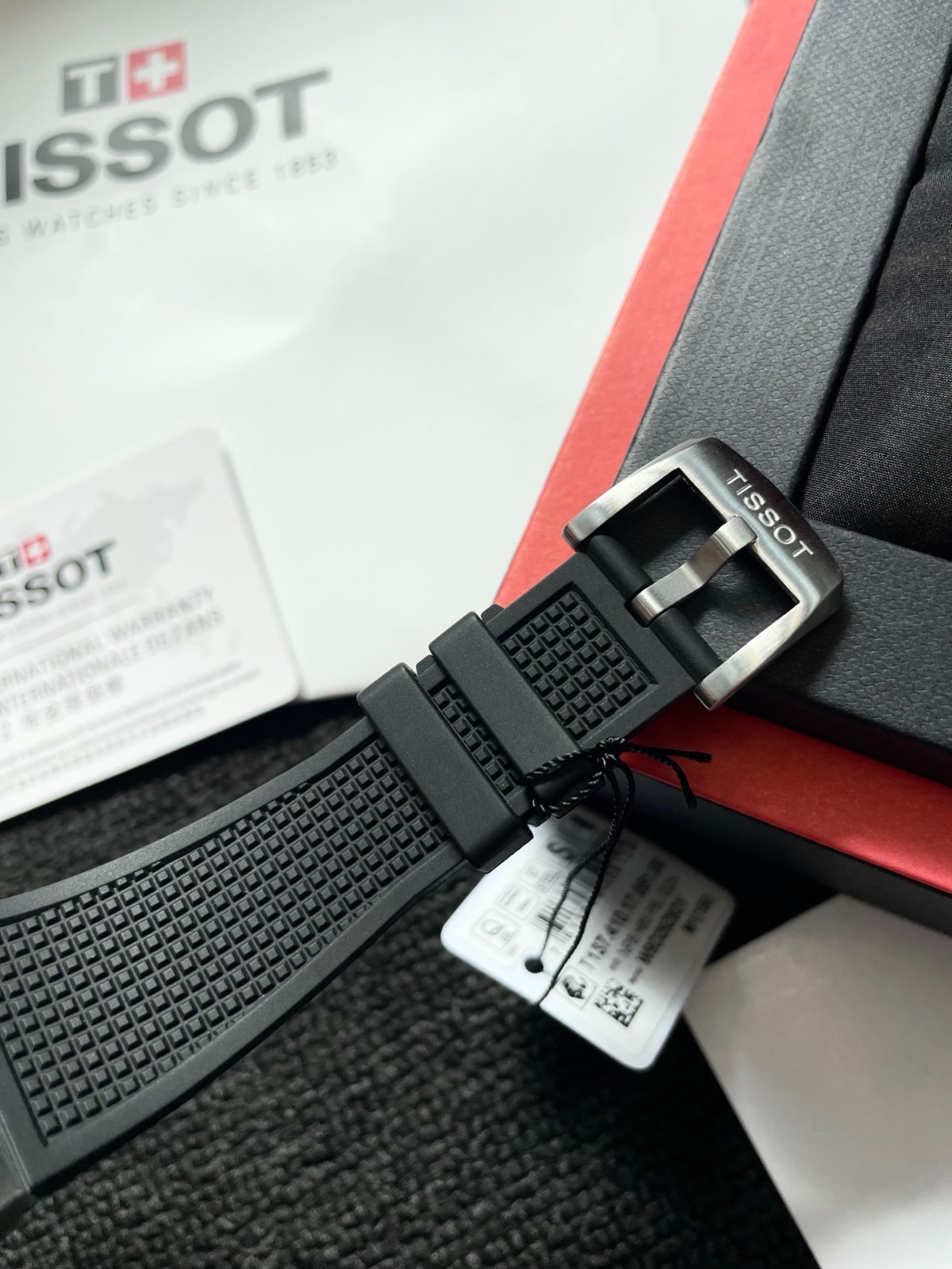Tissot PRX T137.410.17.051.00 Black Rubber Black Dial Swiss Quartz Watch 1983