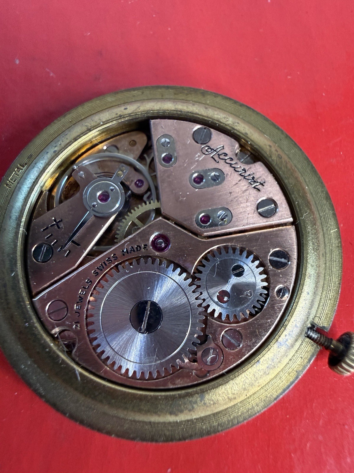 Vintage Accurist Swiss watch Face Mechanical 21 Jewel movement – Working