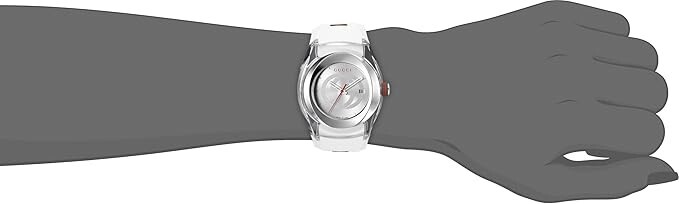 NEW Gucci Sync L 36mm White Rubber Strap Quartz Women’s Designer Watch YA137302