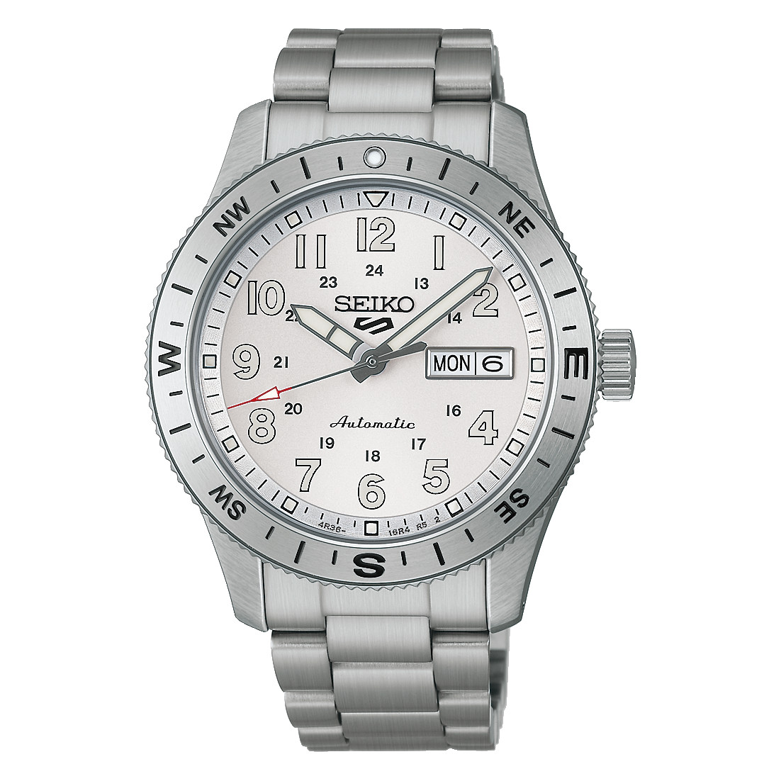 Seiko 5 Sports Field Series 41 MM Automatic SS Silver Dial Watch HDB007K1