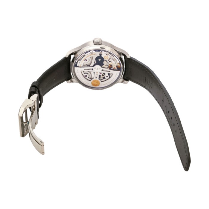 IWC Portugieser IW500704 Stainless Steel Leather 42.3mm Silver Dial #YKW488