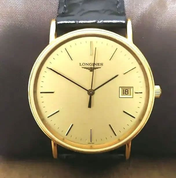 Longines La Grande Classique L4.636.2 Quartz 32mm Gold Date Watch Needs Battery
