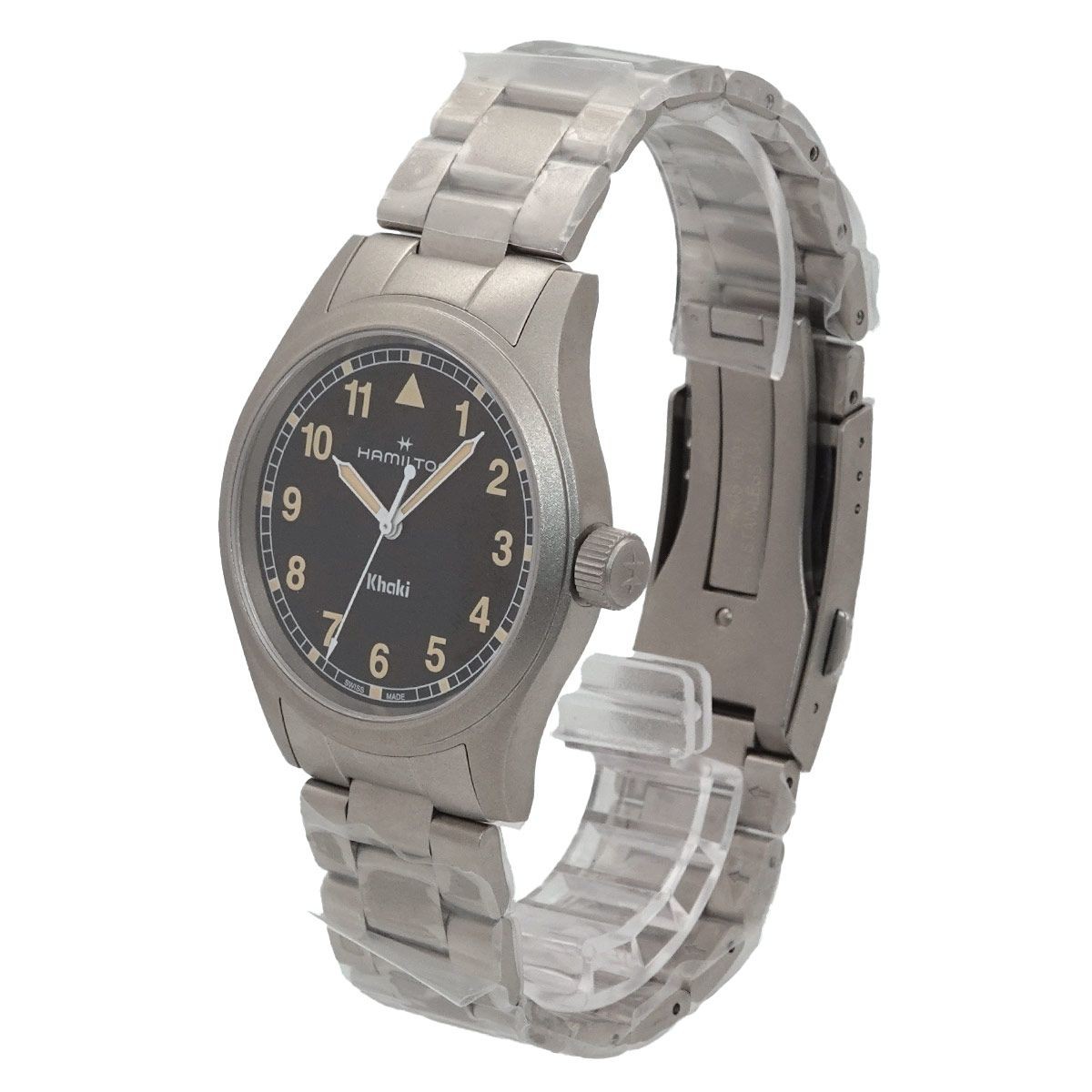 Brand New Hamilton HAMILTON Khaki Field H694010 Boys Watch Black Quartz Watch Kh