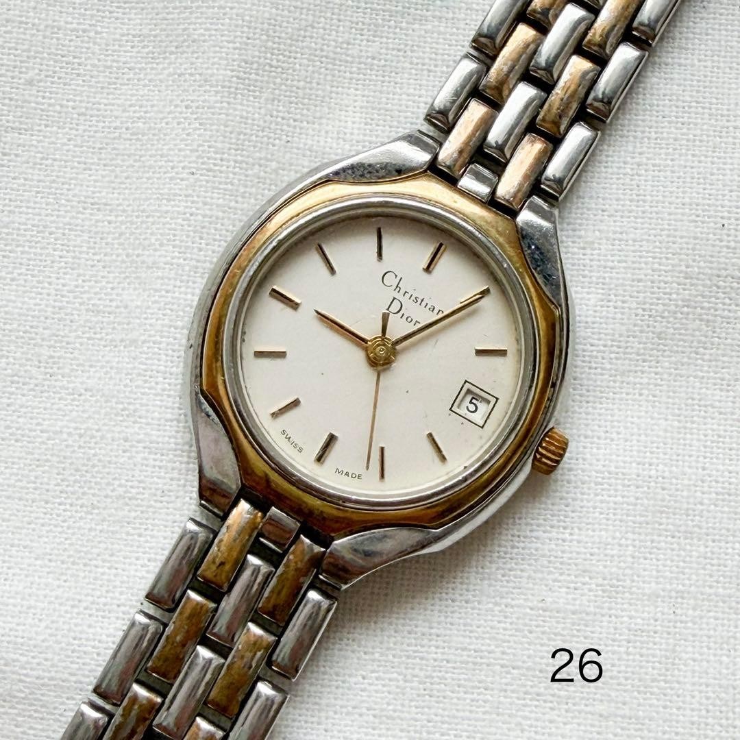 Christian Dior Women’s Quartz Watch 26 Japan Vintage Fashion 0713403