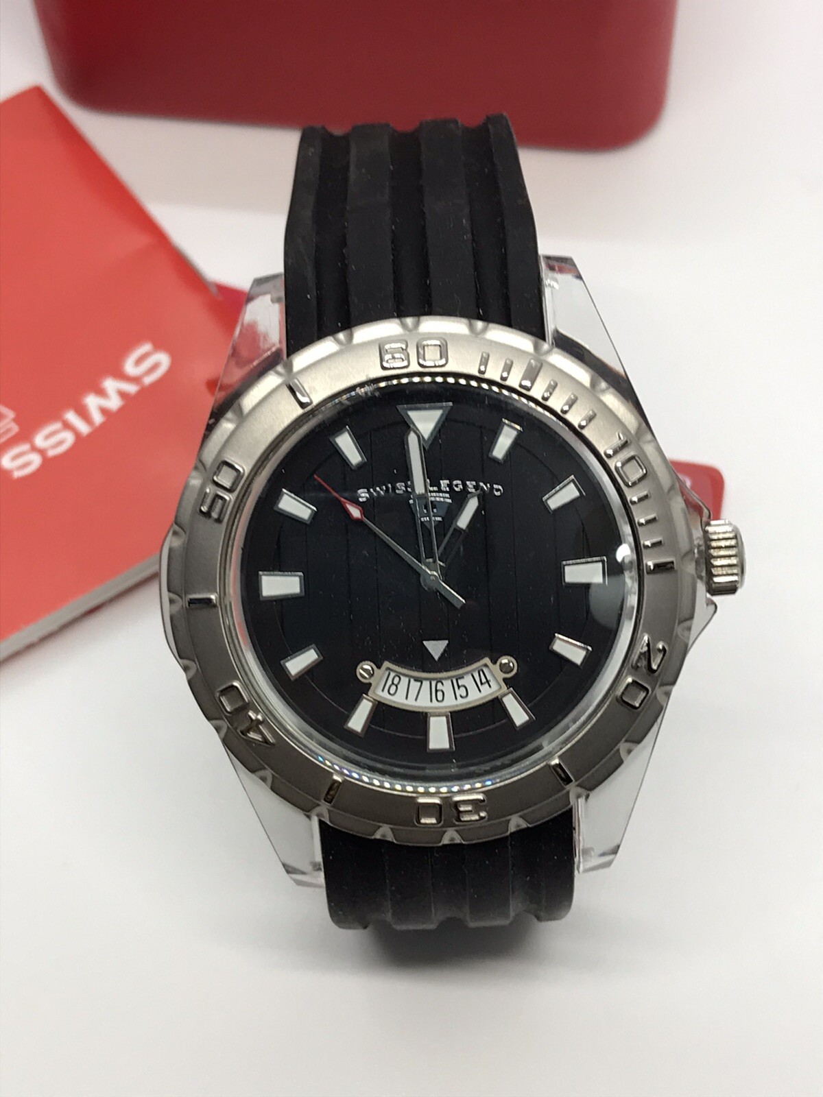 Swiss Legend Watch Portofino Collection Mineral Crystal In Box SL-40045-11