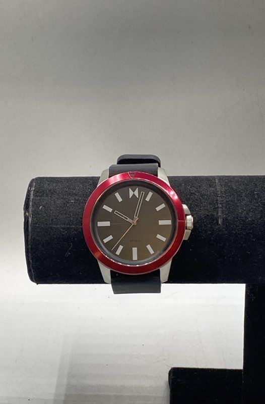 MVMT Minimal Sport Men’s Watch Stainless Steel Red Bezel Grey Dial 45.9mm