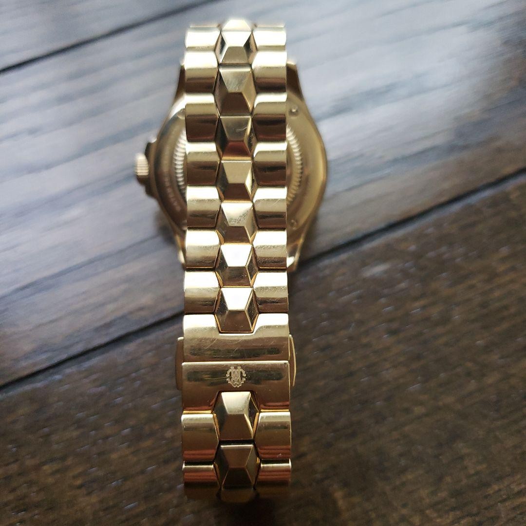 Roberto Cavalli x Franck Muller double name gold quartz Case size 40mm x 35mm