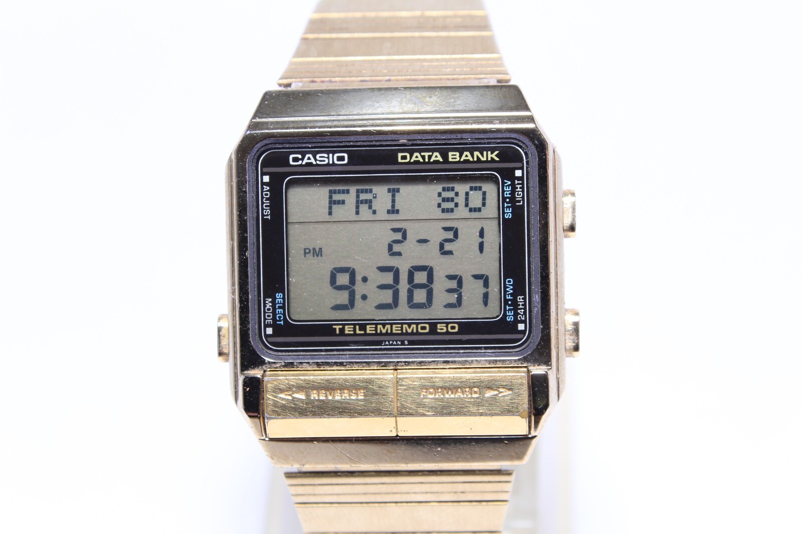 CASIO vintage DATA BANK DB-500G gold TELEMEMO 50