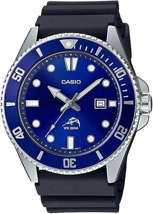 CASIO MDV-106B-2AV Diver Watch Duro 200M Water Resistant Blue Silver Men’s