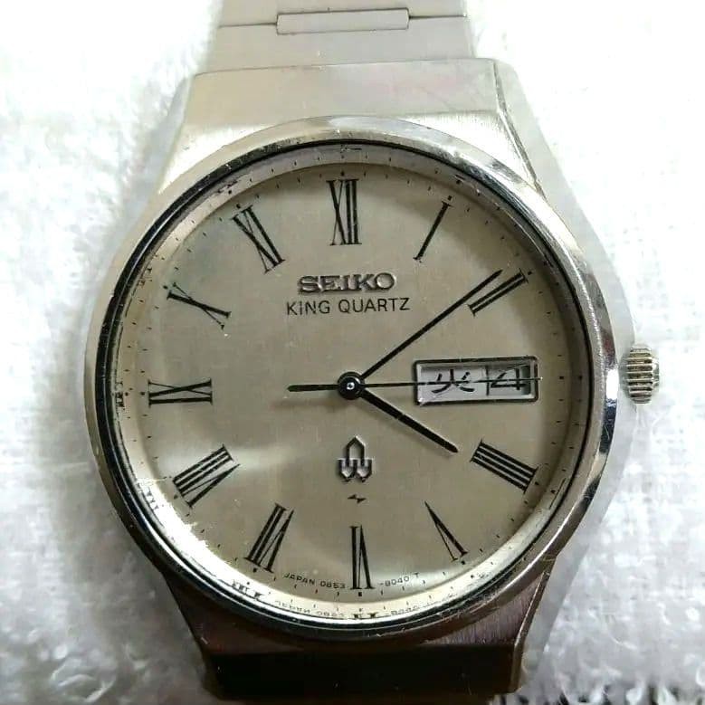 Final price! Excellent condition♪ SEIKO KING QUARTZ silver wristwatch (⌒▽