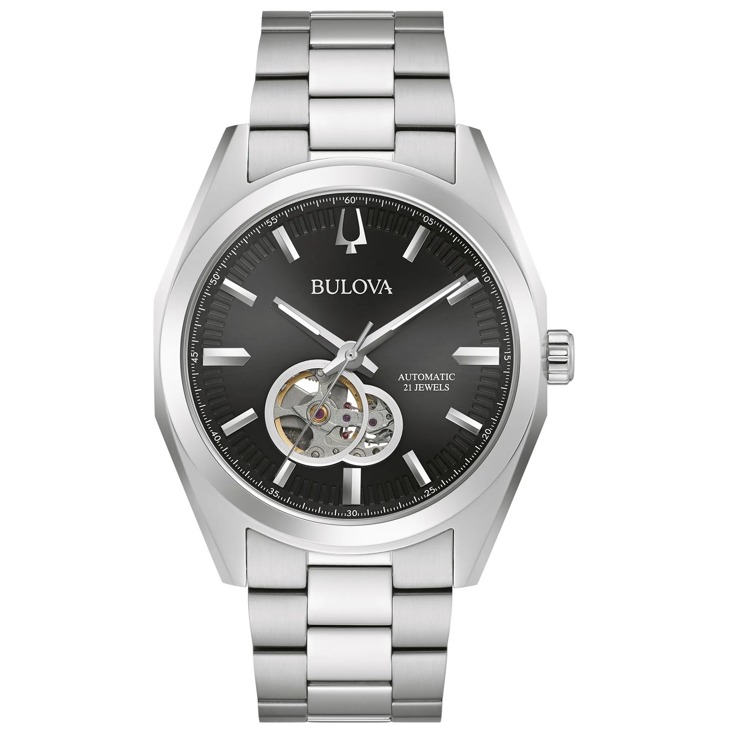 Bulova Men’s Surveyor Black Dial Watch – 96A270