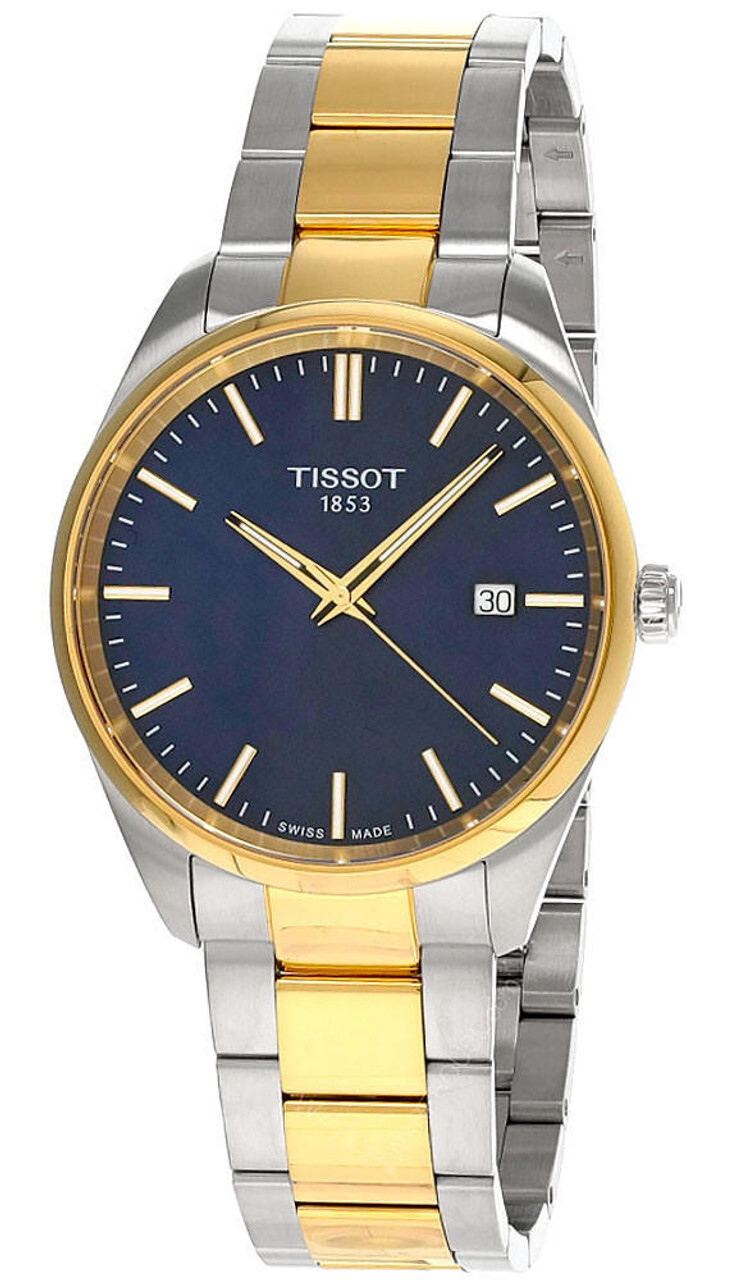 TISSOT PR 100 Quartz 40MM SS Blue Dial Two-Tone Men’s Watch T150.410.22.041.00