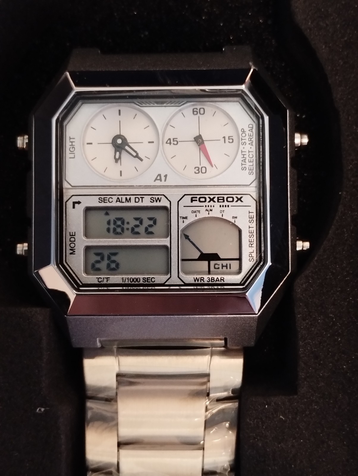 Fox Box Digital Analog Watch