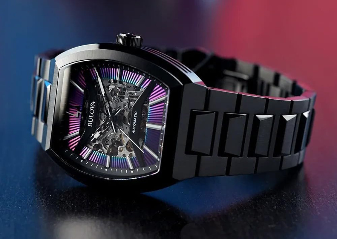Automatic Multicolor Dial Black Stainless Steel 40mm Bracelet Watch – 98A320