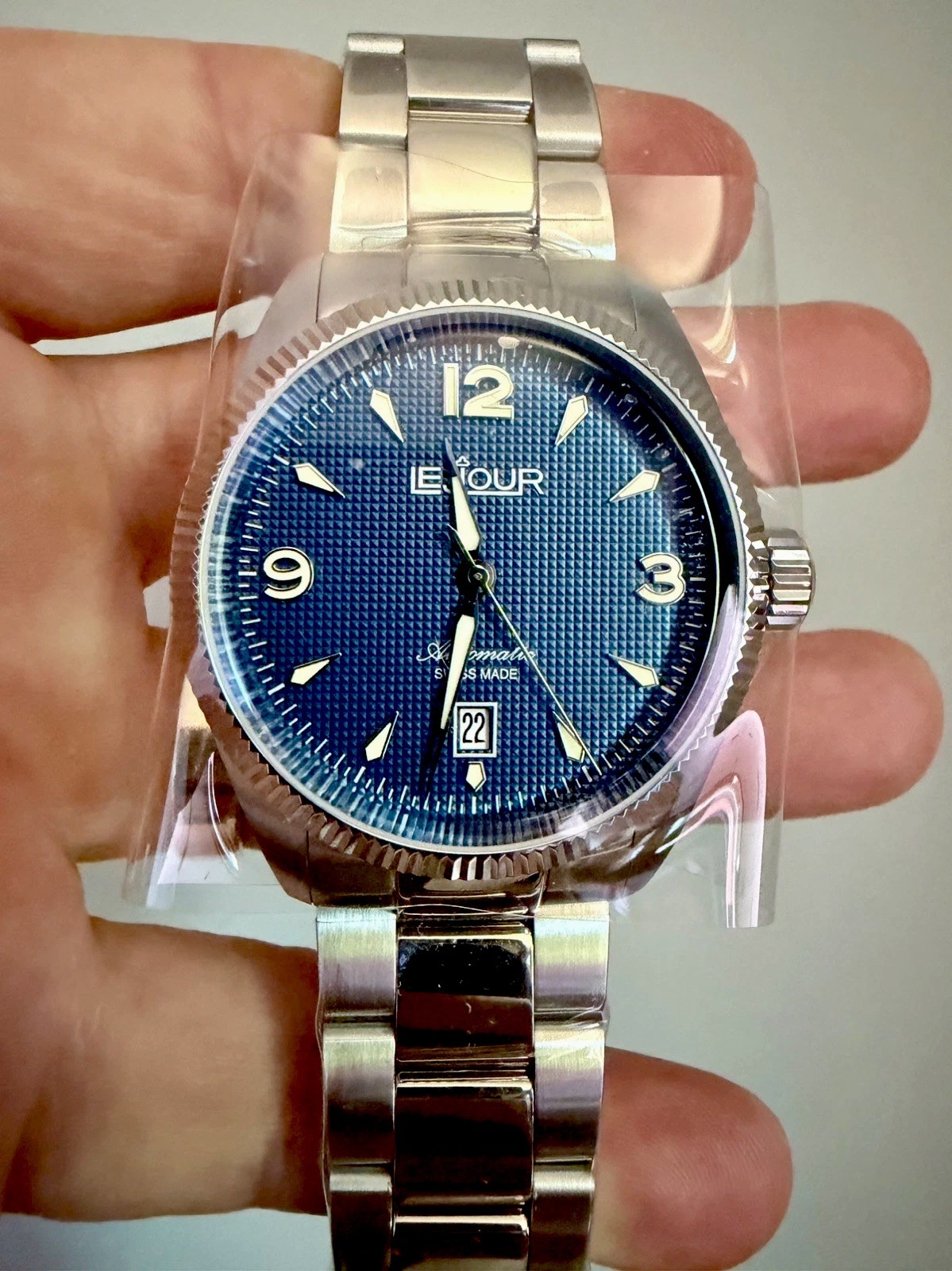 Le Jour Brooklyn 40mm Blue Dial Swiss Automatic Sellita SW200-1 Sapphire New