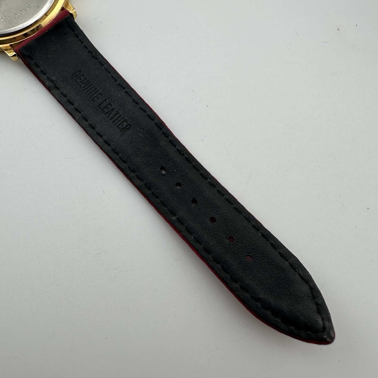 Scottsdale Polo Watch Unisex Stainless Gold Red Canvas Leather – Has New Battery