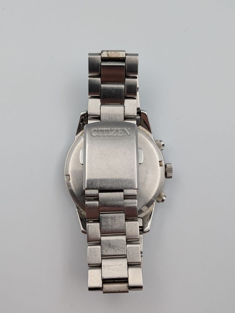 Citizen Eco-Drive Solar Chronograph Panda White Black 39mm Used