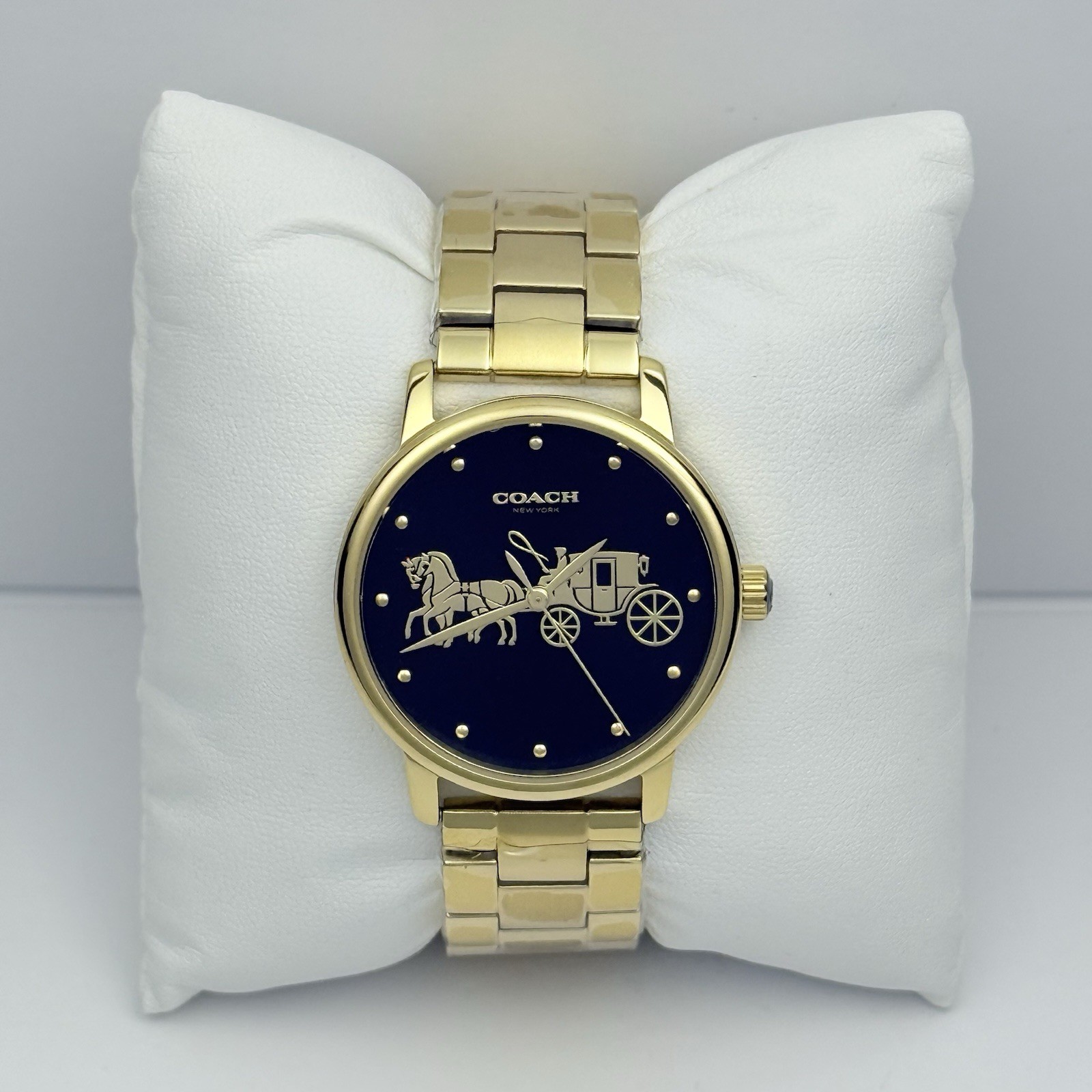 Coach Grand 14504174 Black Dial Gold Tone Stainless Bracelet 36mm Women’s Watch