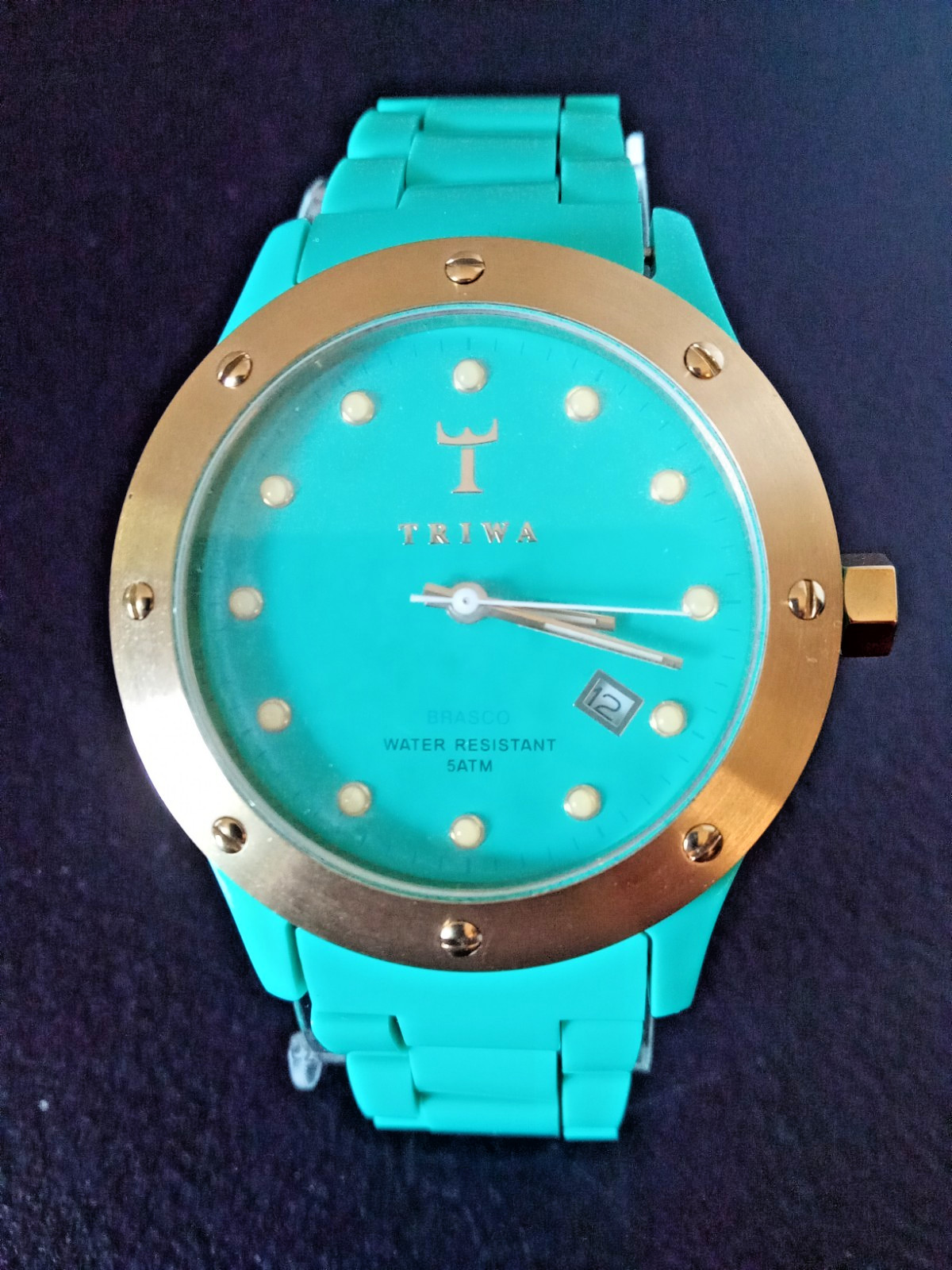TRIWA Quartz Watch, Unisex, Women’s Turquoise Face & Band NWOB