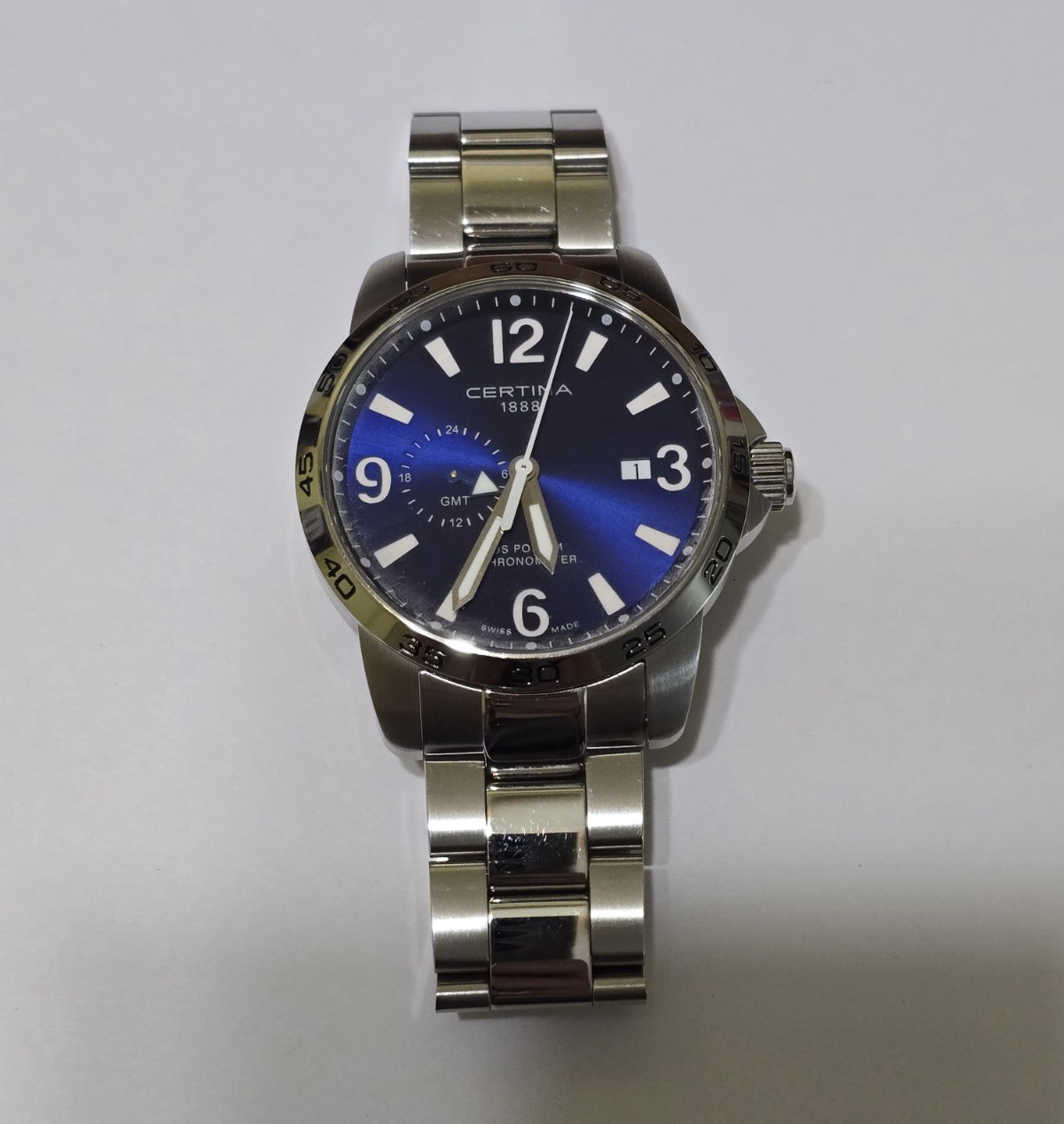 Certina DS Podium 41.5mm Mens Stainless Steel Quartz Blue Dial Date 100m