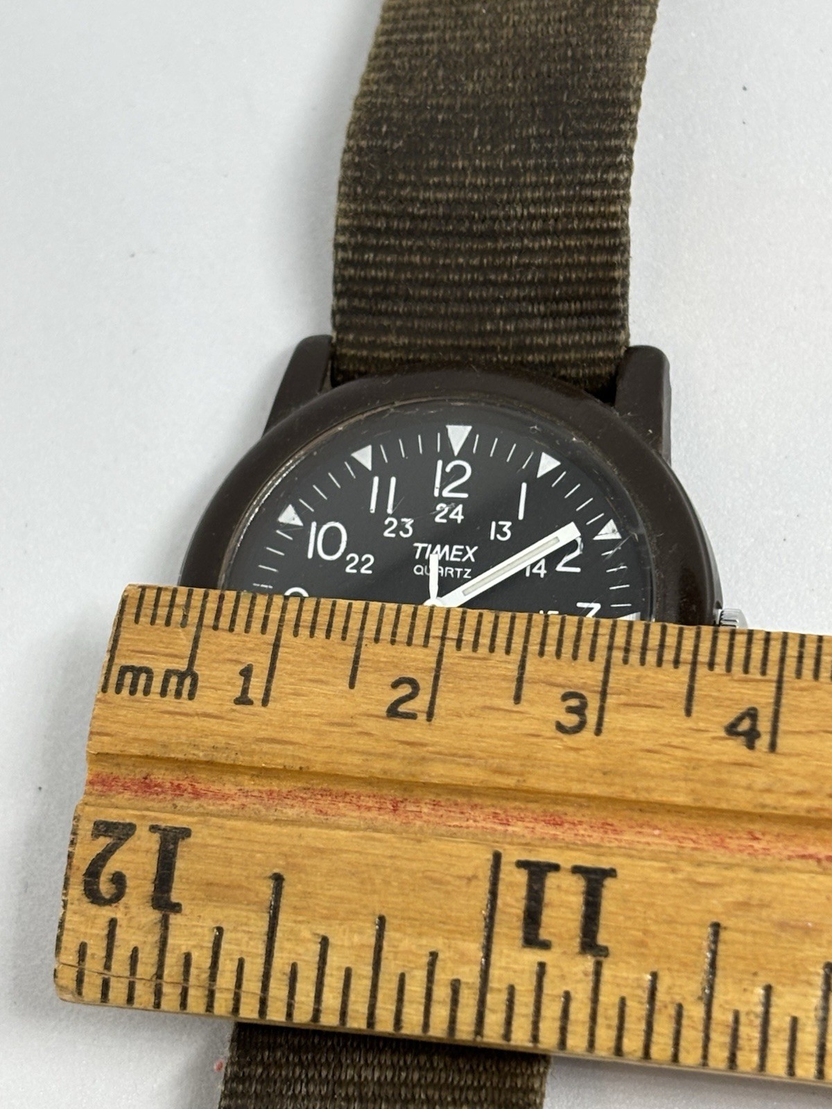 Timex Quartz Camper Field Watch with Nylon Strap, Works, but Replacement Crown