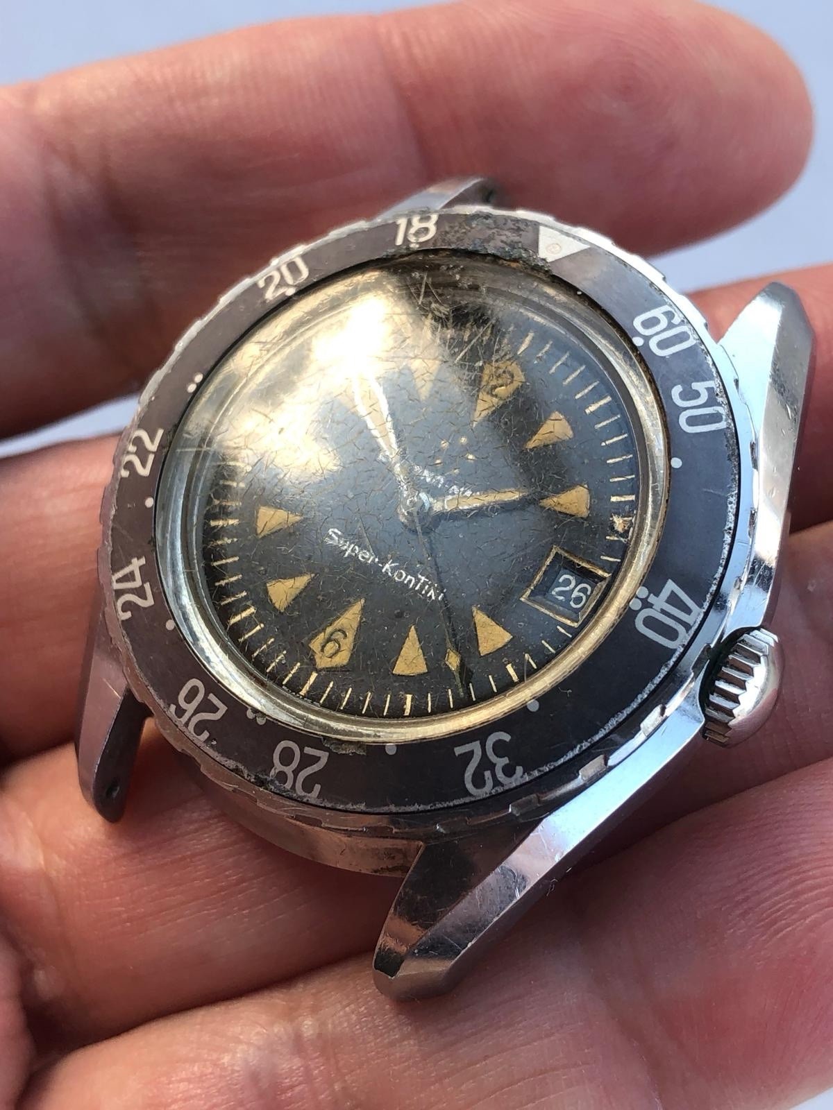 Eterna Matic Super-Kontiki First Series Ref 130 PTX Gold Graphic Sub Vintage Rare