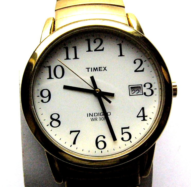TIMEX T2N090 Gold-Tone Expansion Easy Reader Men’s Watch