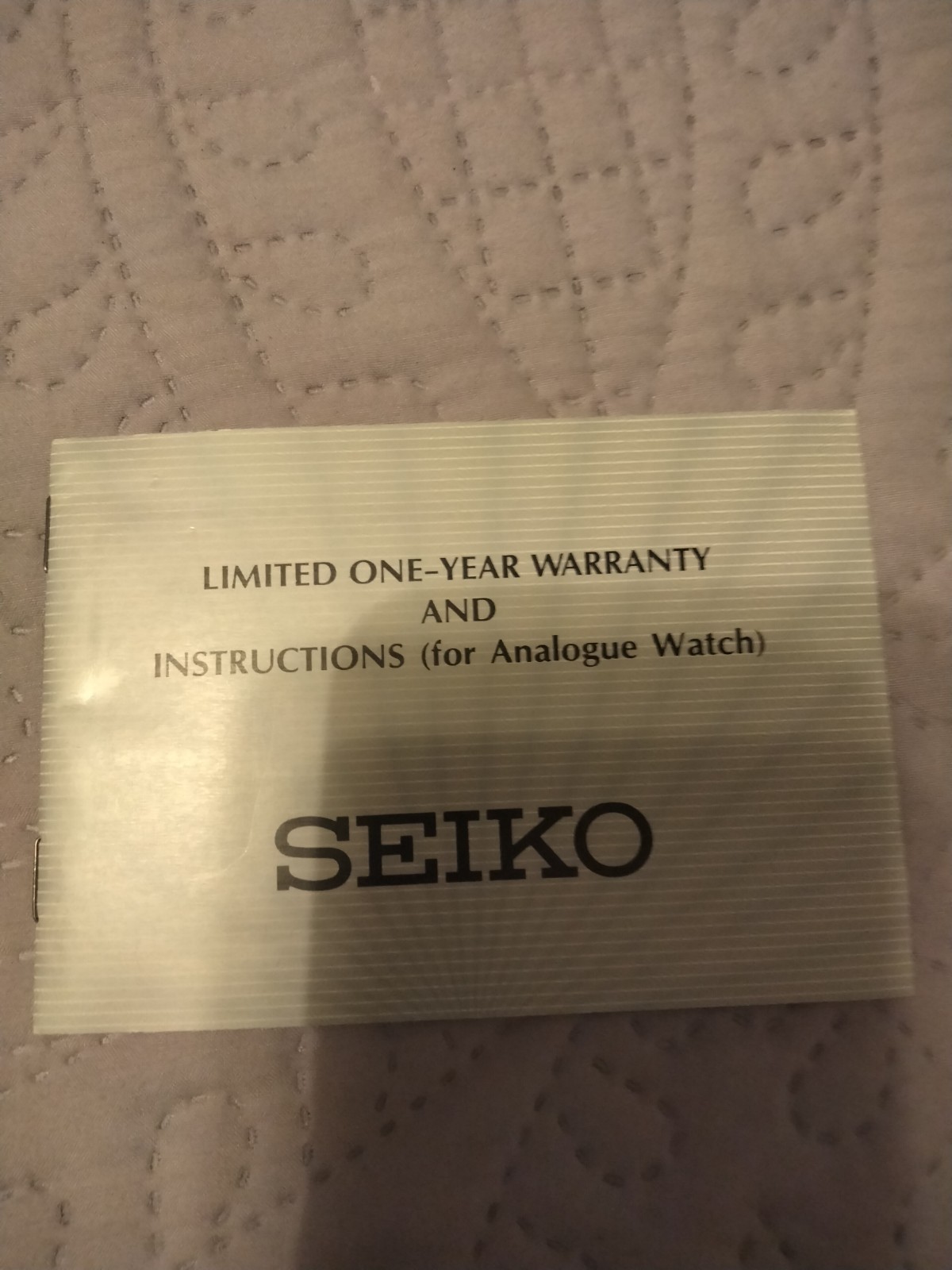 Seiko Kinetic 100m Gold Tone Analog Date Watch w/ Box & Manual