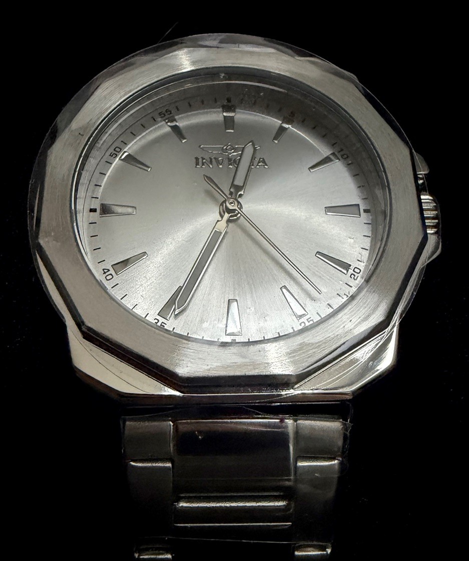 Invicta Speedway Facetio 47337 Women’s Silver Sunburst Quartz Watch 34mm NIB