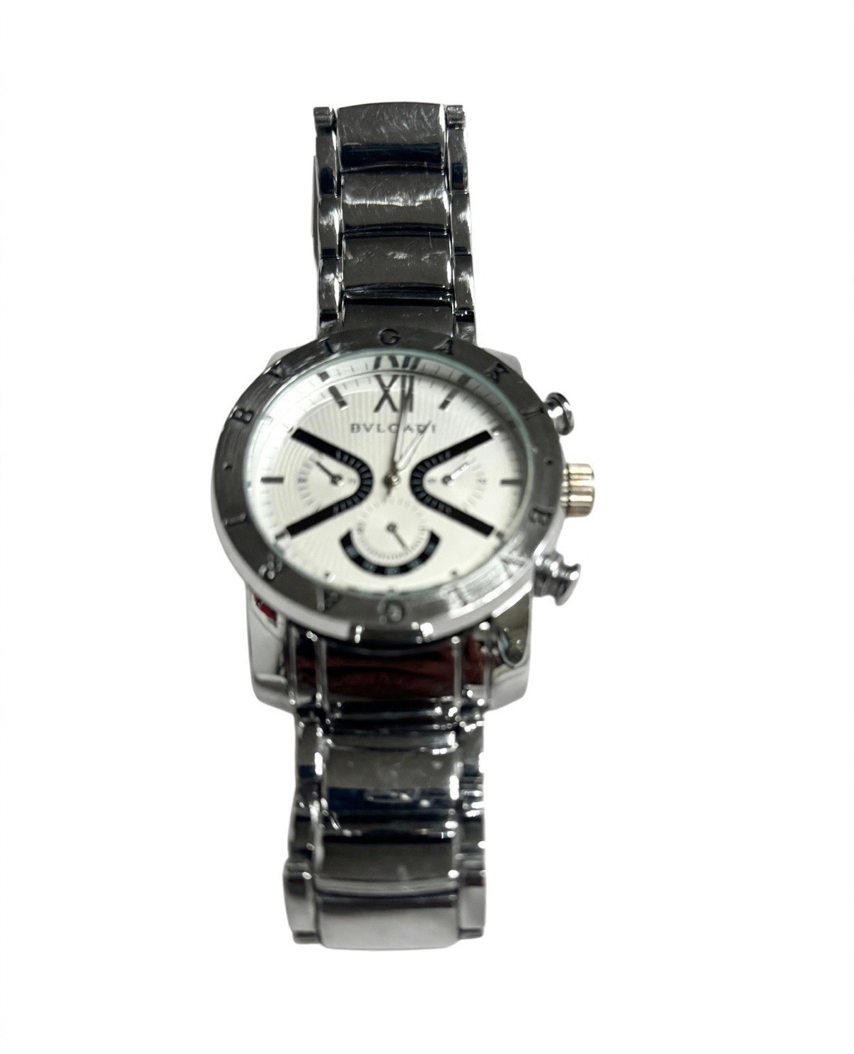 Bvlgari Bvlgari Men’s Quartz Chronograph Steel Bracelet White Dial 32-35mm