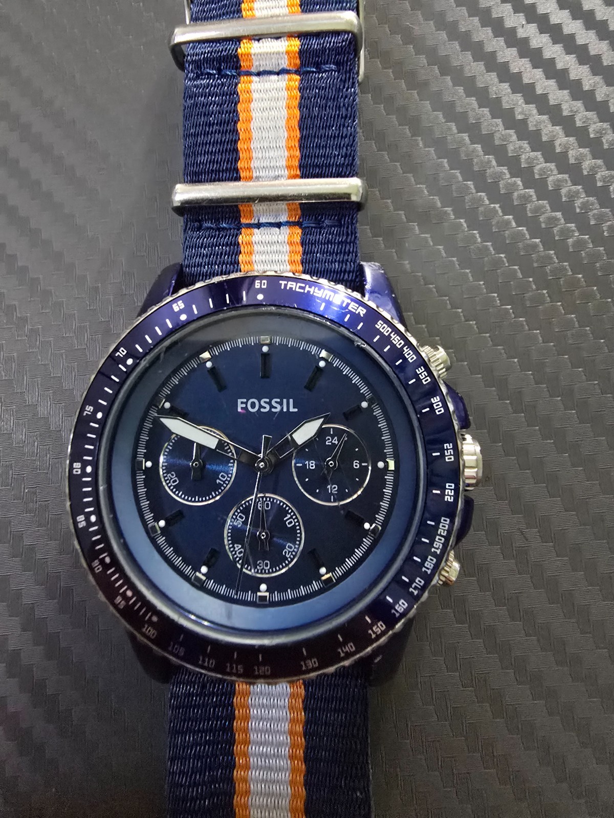 Fossil CH-2767 with Fossil Nato Strap – NEW BATTERY