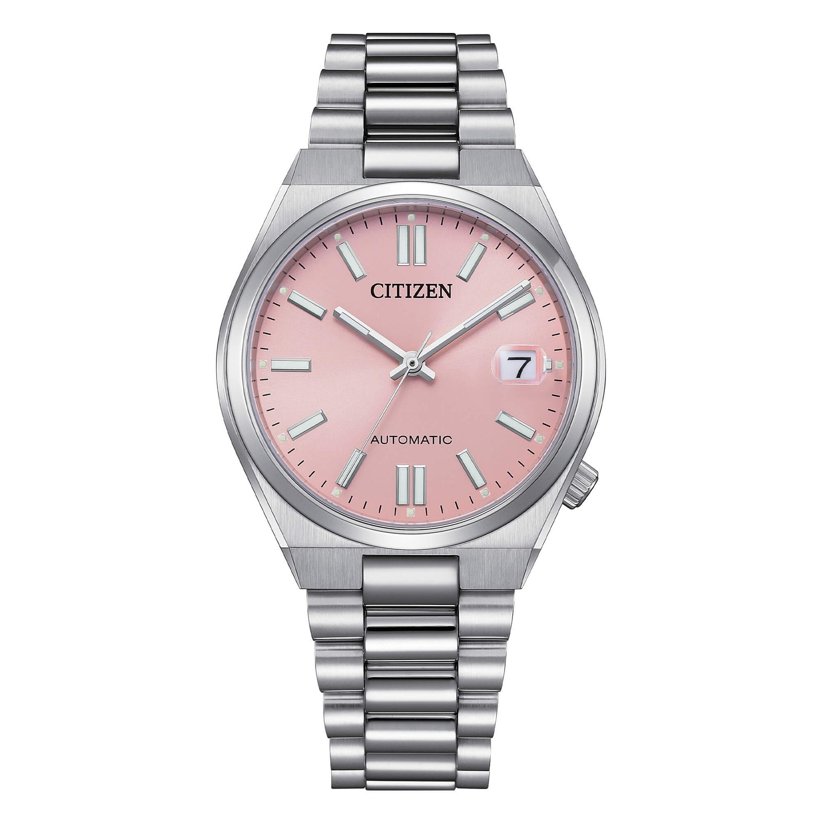 CITIZEN Tsuyosa 37mm NJ0200-50Z Pink Watch with Steel Strap