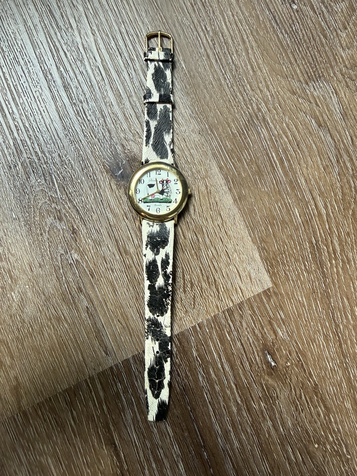 Untested Watch for Parts or Repair, Parmex Cow Watch Leather Band