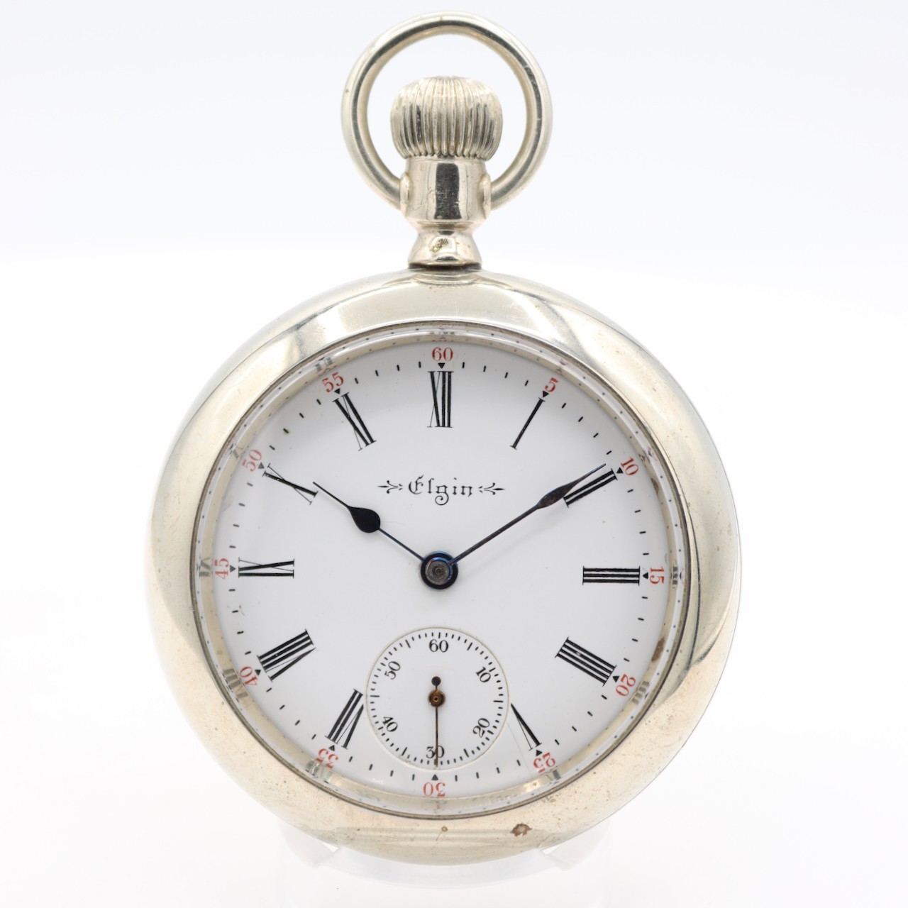Antique 18s 1899 Elgin Roman Single Sunk Dial 15J Pocket Watch 170 Silverode