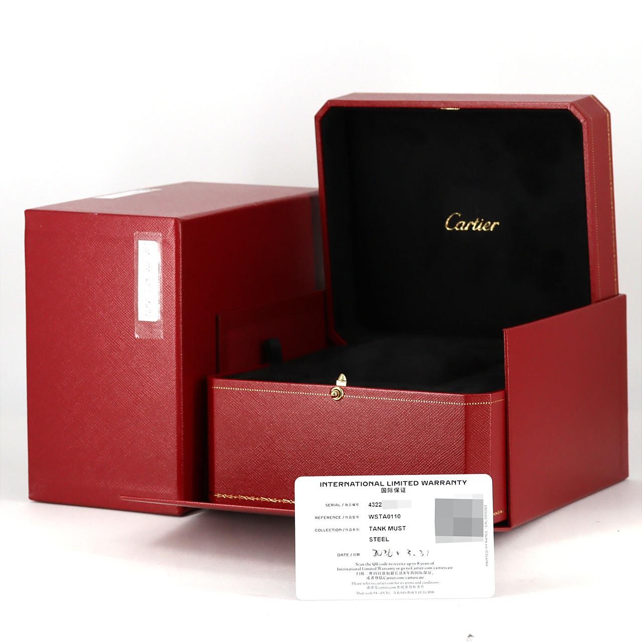 Authentic Cartier Tank Must SM WSTA0110 Stainless Steel Quartz #230-000-602-4672