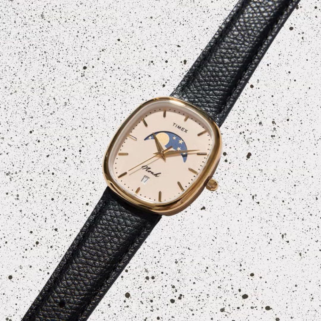 Noah x Timex Oval Moon Phase Watch Black Wristwatch Authentic