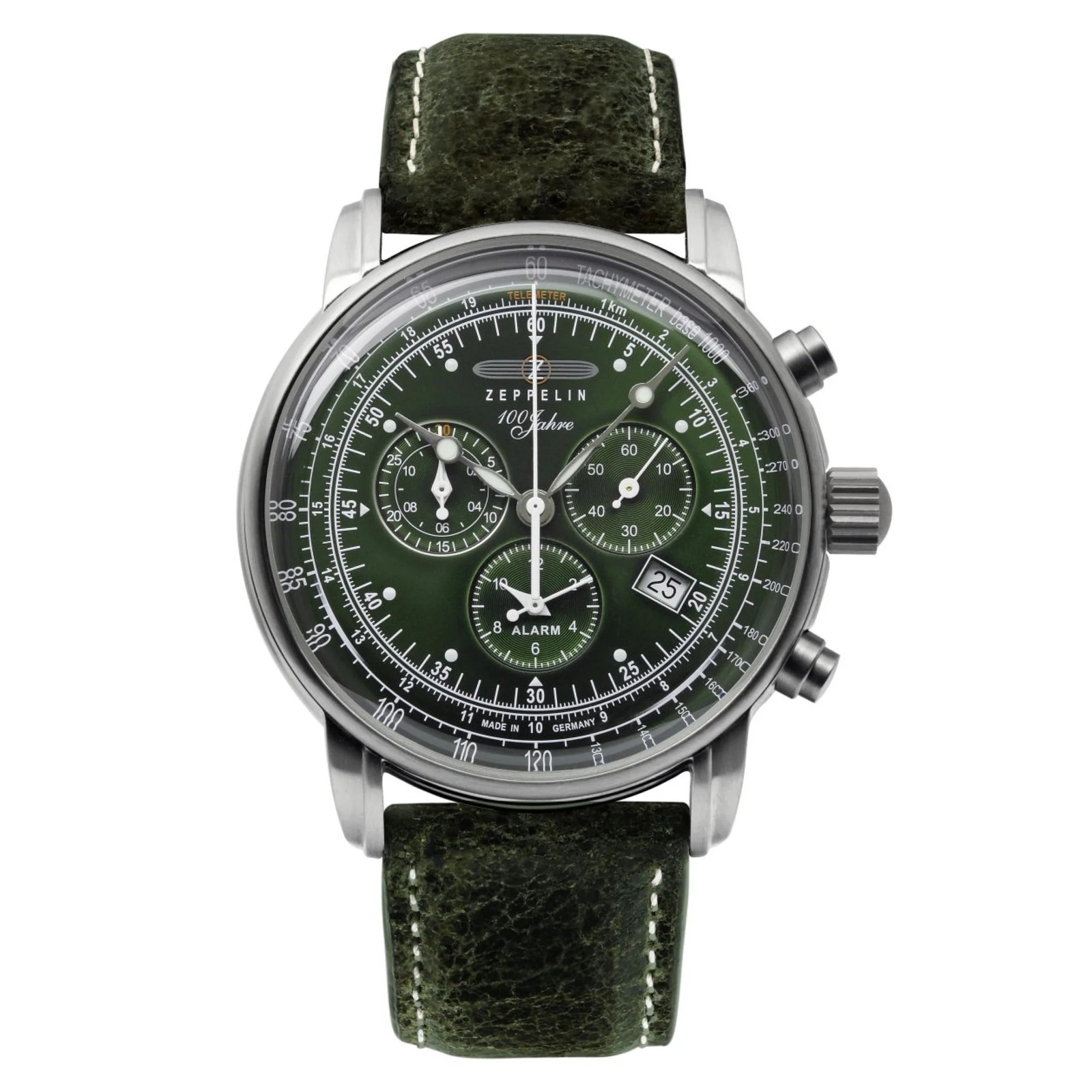 Zeppelin 8680-4 100 Years Green Dial Chronograph Wrist watch