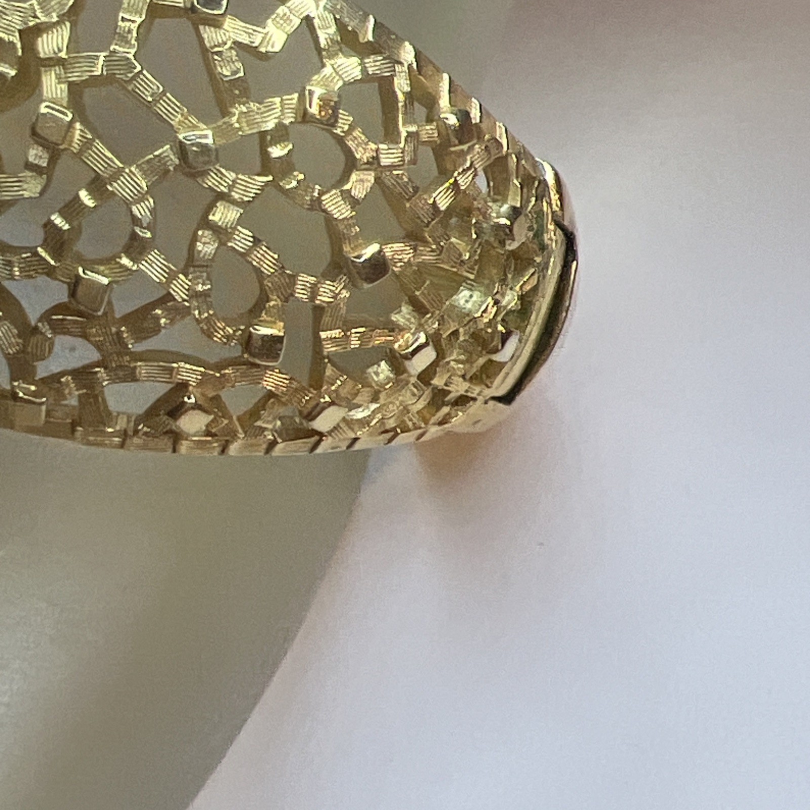 Crown Trifari Women Gold Tone Brutalist Bracelet 17 Jewel Watch RARE Project