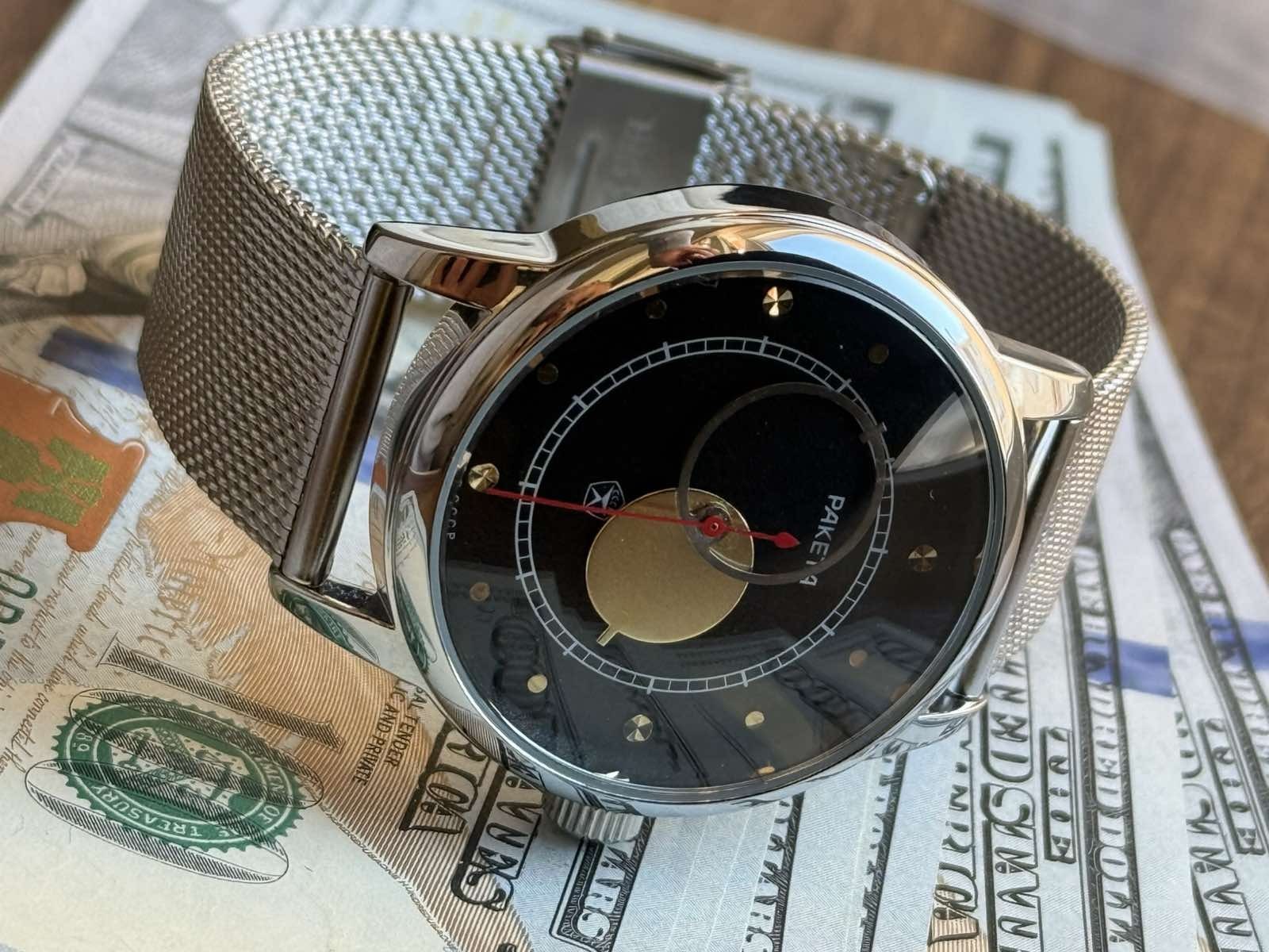 Raketa Copernicus Black Mechanical Soviet Mens Watch 1990s Sun Dial Vintage Rare