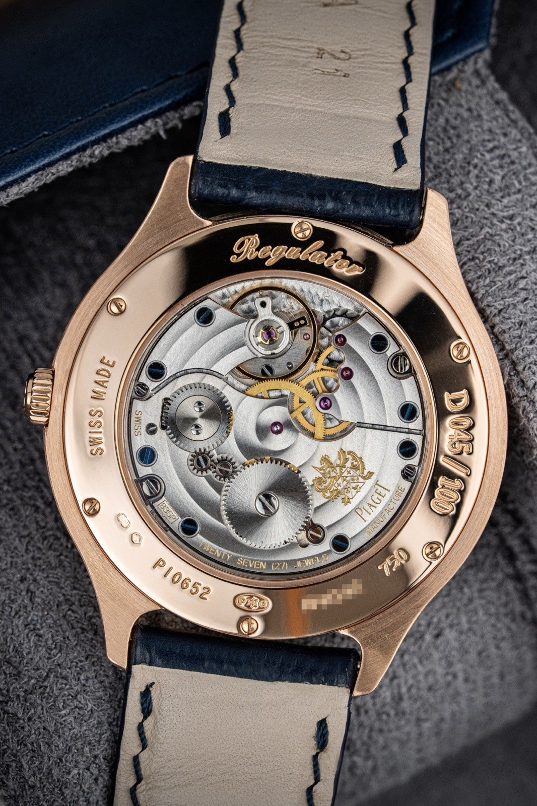 Piaget Emperador 42mm 18k Rose Gold Retrograde Exhibition Caseback Ref. PI0652