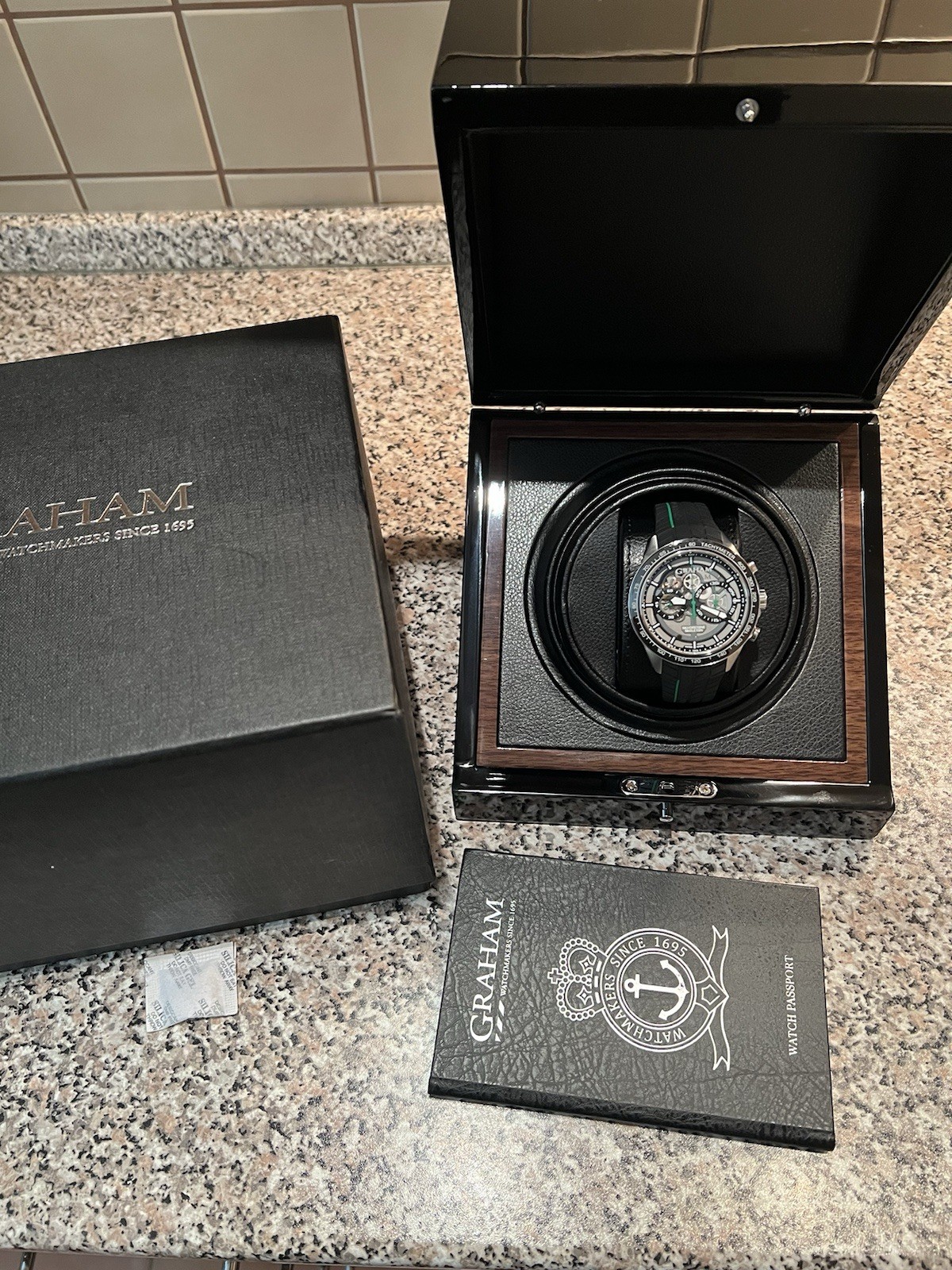 GRAHAM SILVERSTONE RS SKELETON CHRONO AUTOMATIC BRITISH RACING GREEN