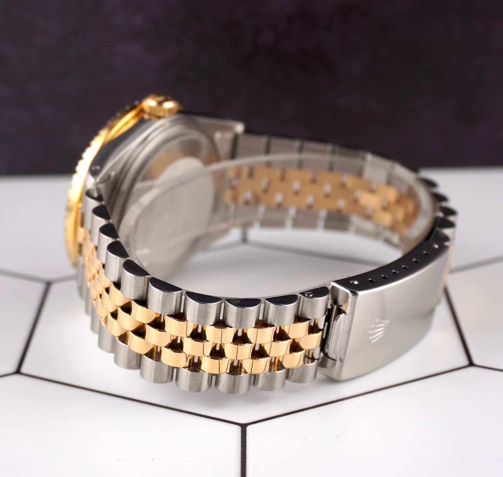 Rolex Mens Datejust 36mm 18k Yellow Gold & Steel ICED 2.25ct Diamonds Grey Dial