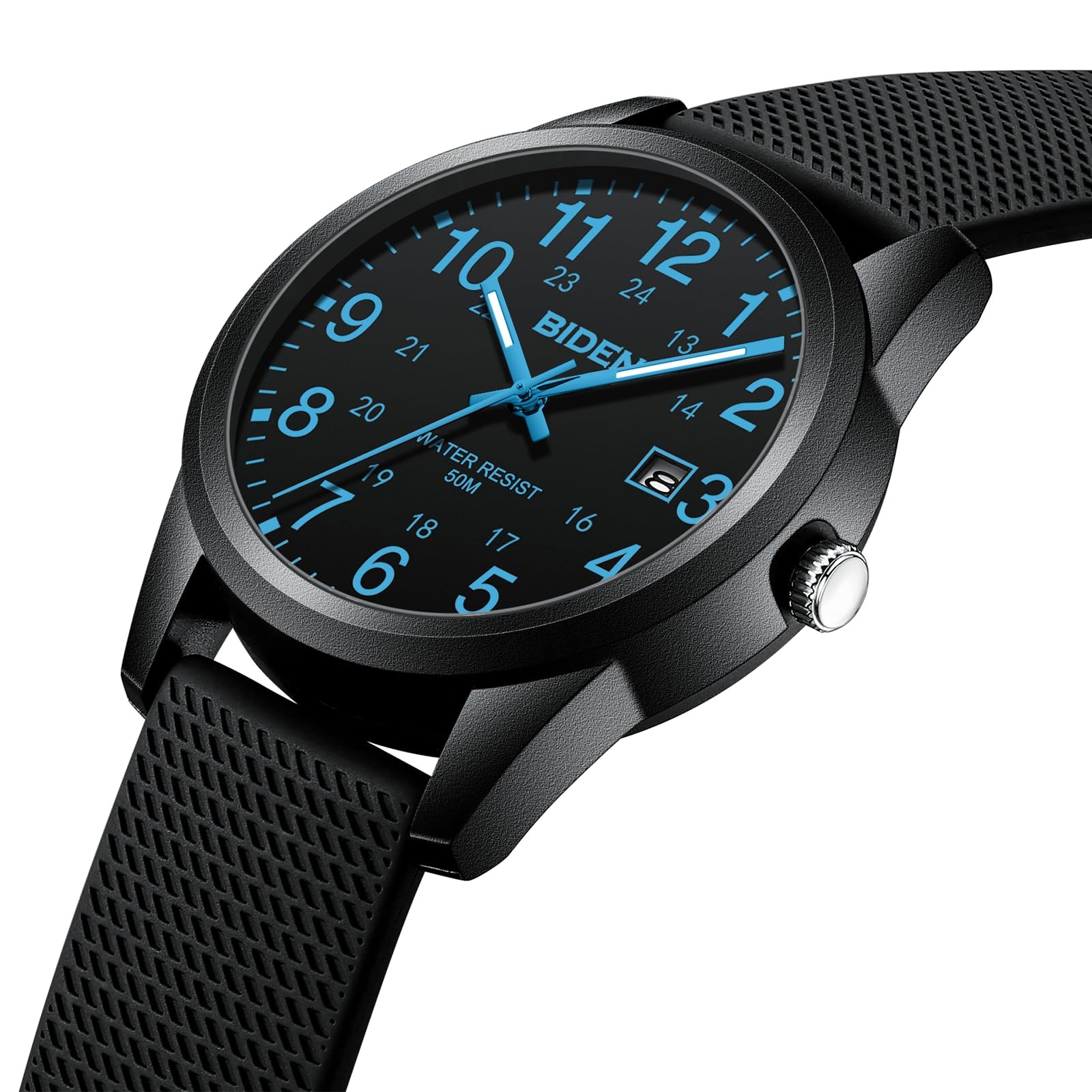 Waterproof 30M Nurse Watch Unisex Analog Quartz, Easy Read Military Time Dial