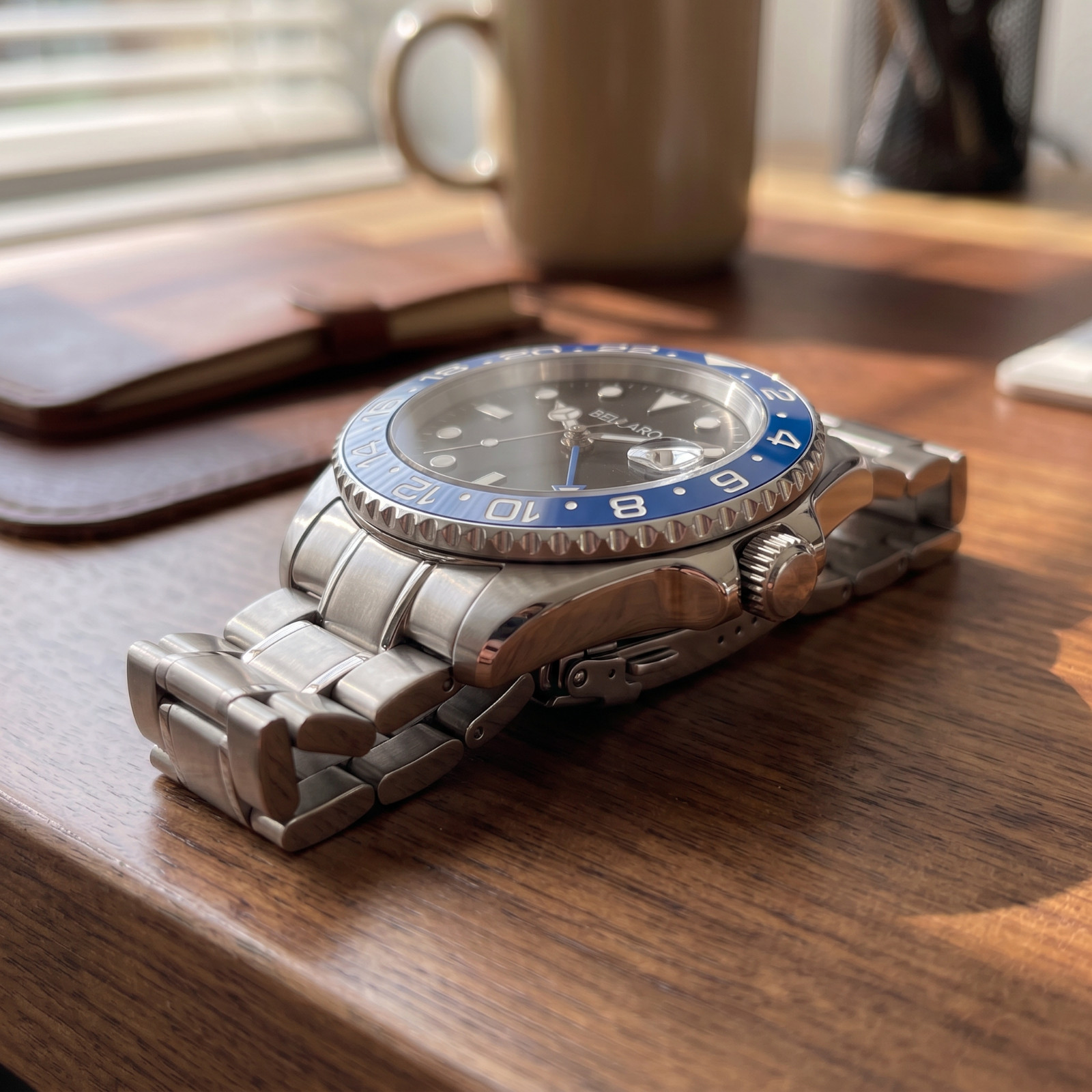 BELLARO Navex style Watch – NH35 Automatic – Sapphire Crystal Black Dial