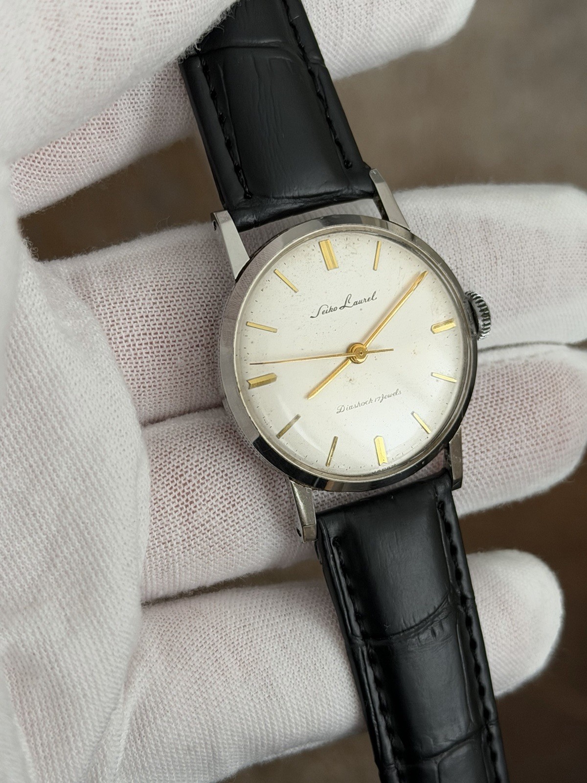 Rare Vintage Seiko Laurel J13016 Seikosha 17J Men’s Classic Dress Watch JDM 50s